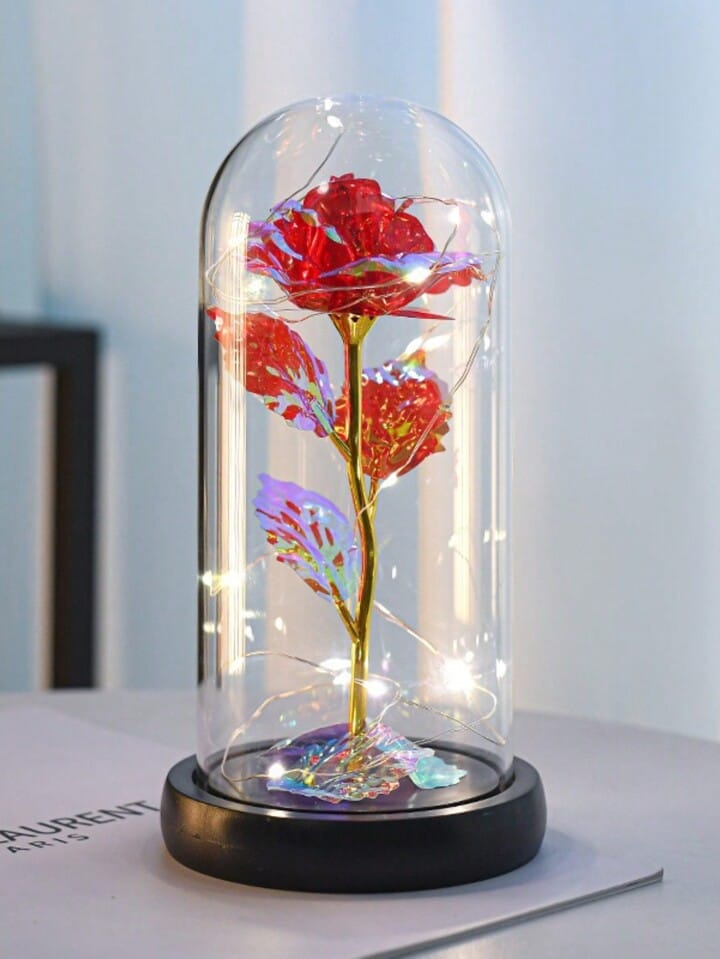 Eternal Life Flower Gold Foil Rose Valentine Gift Creative Gift LED Night Light